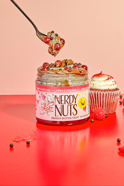 Grey Cupcake Peanut Butter Treat | Nerdy Nuts