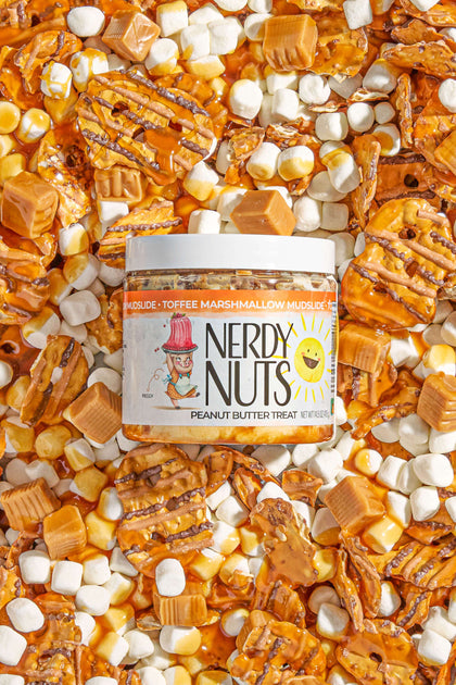 Toffee Marshmallow Mudslide Peanut Butter Treat | Nerdy Nuts