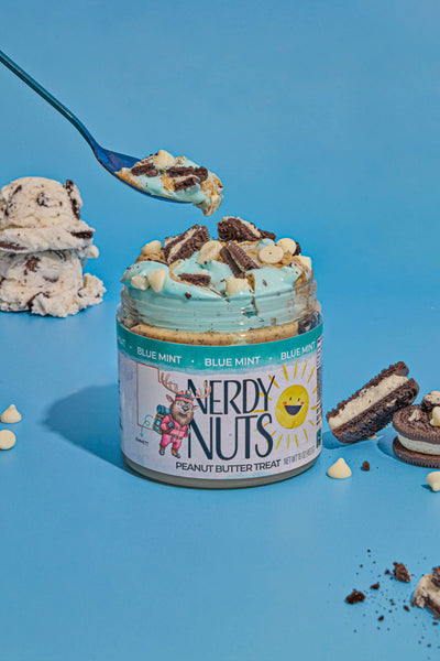 Blue Mint Peanut Butter Treat | Nerdy Nuts
