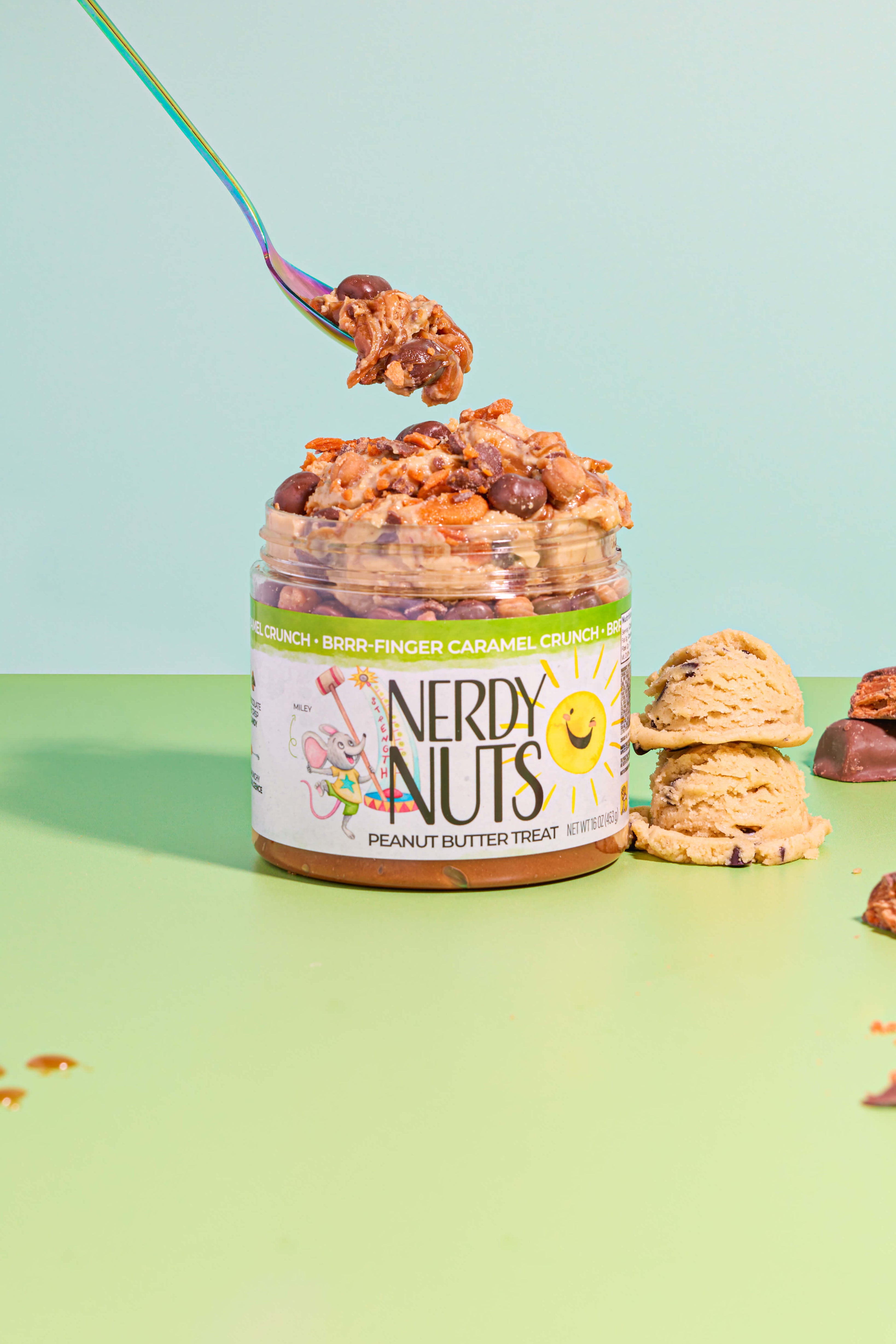Brrr-Finger Caramel Crunch Peanut Butter Treat | Nerdy Nuts