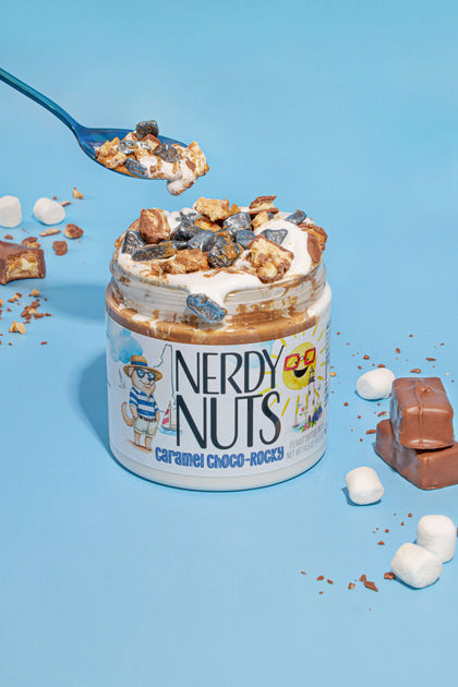 Caramel Choco-Rocky Peanut Butter Treat | Nerdy Nuts