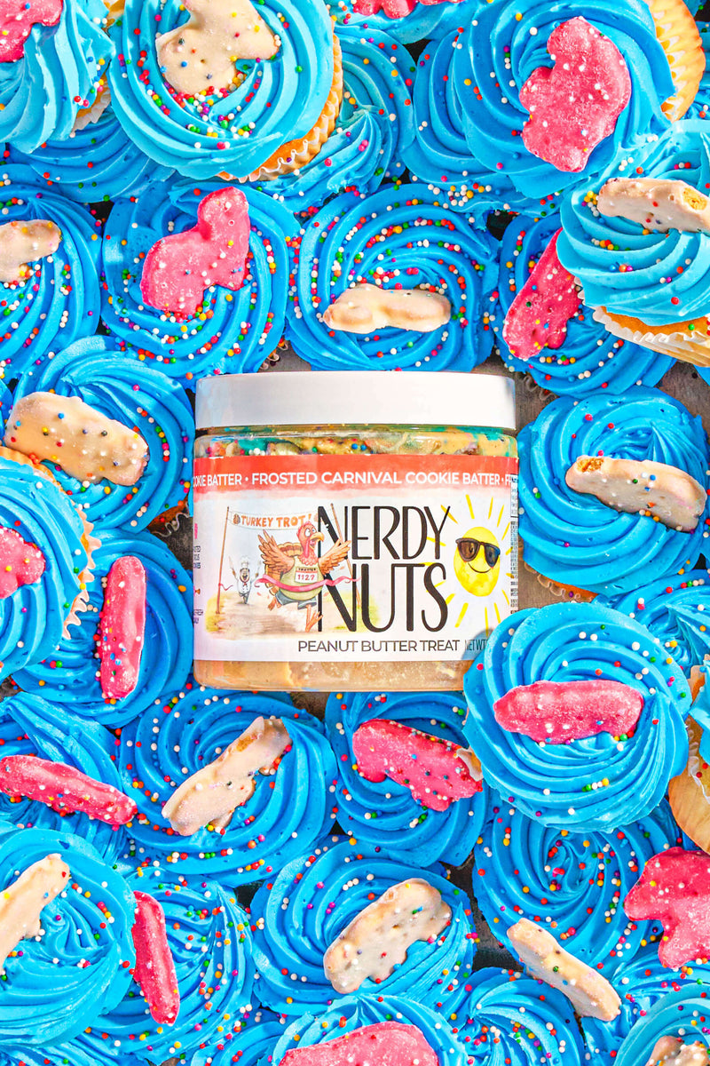 Frosted Carnival Cookie Batter Peanut Butter Treat