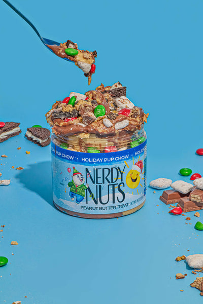 Holiday Pup Chow Peanut Butter Treat | Nerdy Nuts