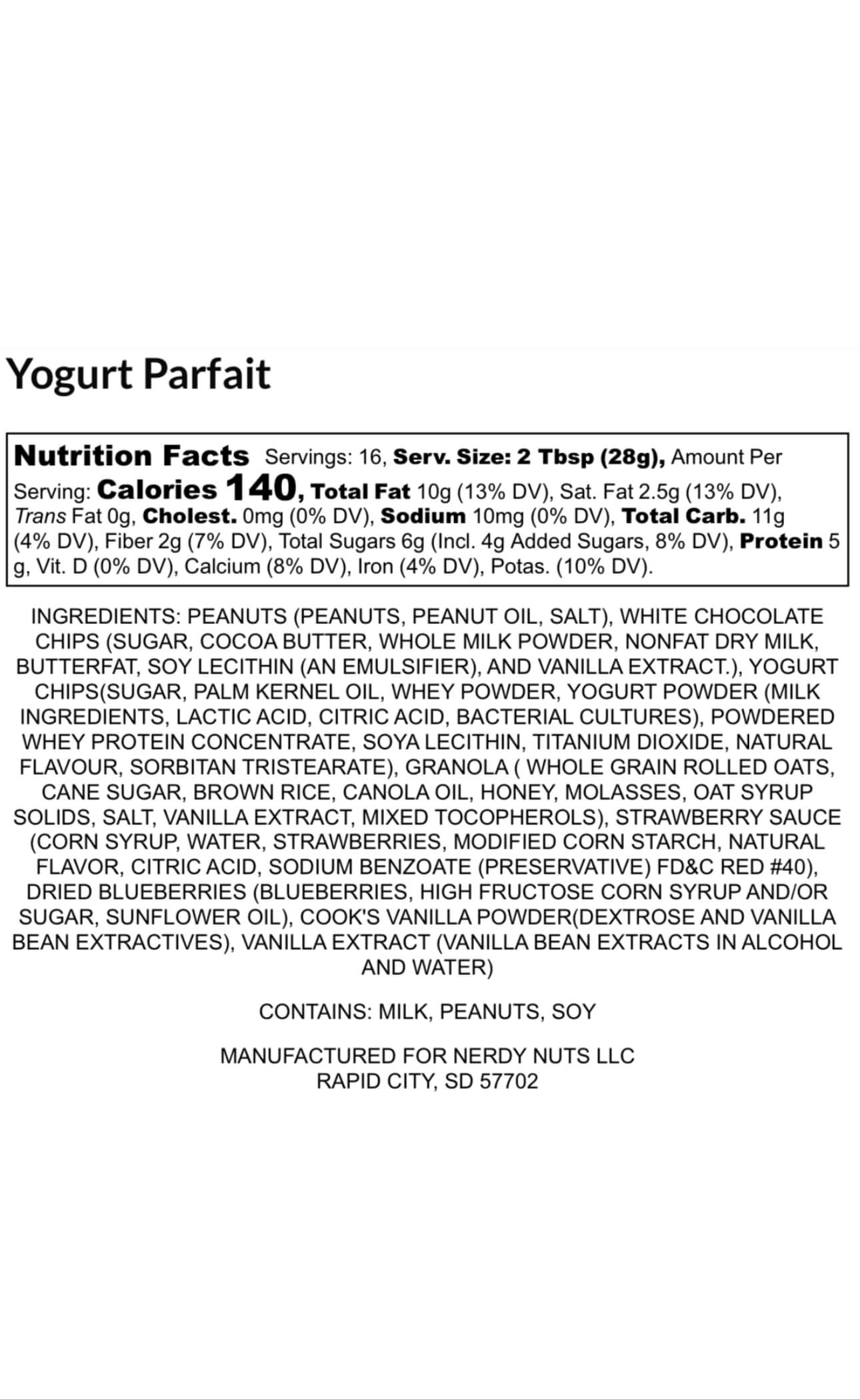 Yogurt Parfait Peanut Butter Treat | Nerdy Nuts