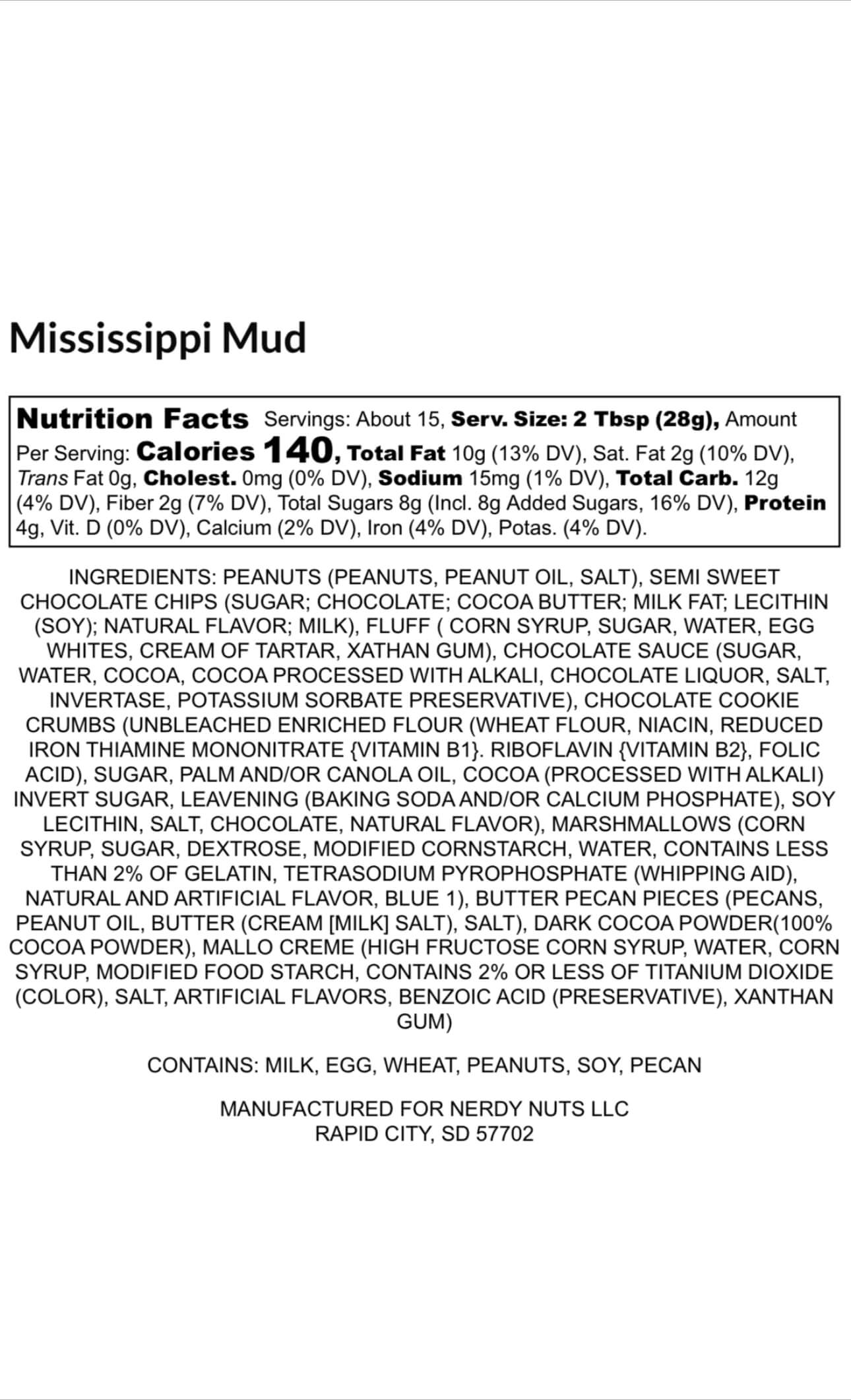 Mississippi Mud Pie Peanut Butter Treat
