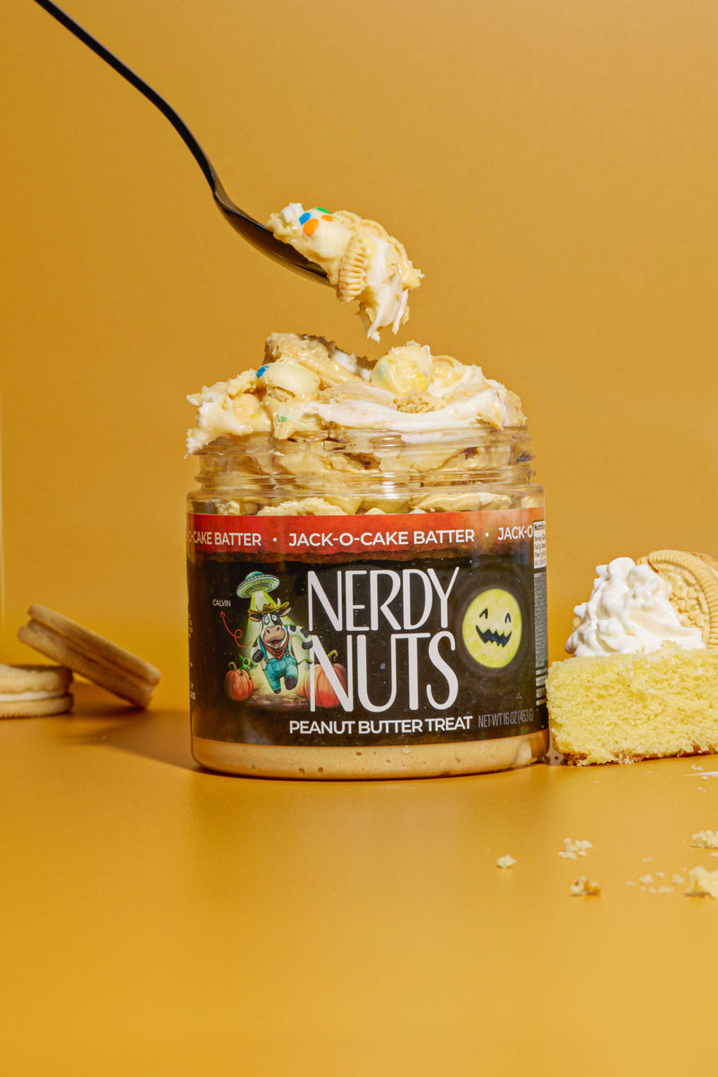 Jack-O-Cake Batter Peanut Butter Treat