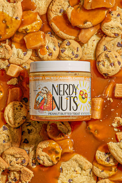 Salted Caramel Chipper Peanut Butter Treat | Nerdy Nuts