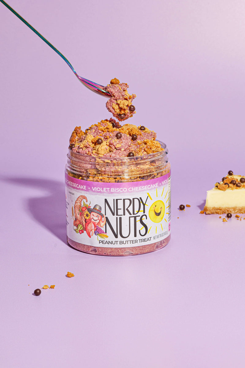 Violet Bisco Cheesecake Peanut Butter Treat