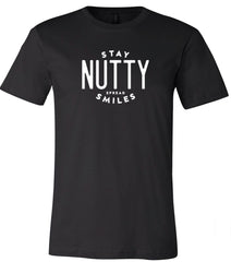 Stay Nutty. Spread Smiles T-Shirt Black